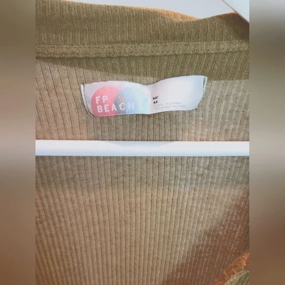 Free People Beach Lively Romper Tropical Nut SZ M - Picture 8 of 10